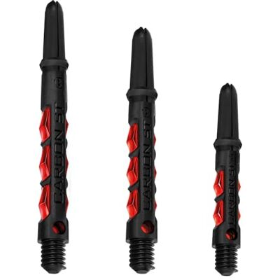 Harrows ST Carbon dartpijlen met piramideringen, kort, rood Harrows ST Carbon dartpijlen met piramideringen, kort, rood