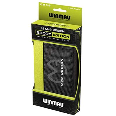 WINMAU MVG Michael Van Gerwen Sport Edition darttas – biedt plaats aan 2 volledig gemonteerde darts, 11 vakken, elegante dunne en opvouwbare darttas WINMAU MVG Michael Van Gerwen Sport Edition darttas – biedt plaats aan 2 volledig gemonteerde darts, 11 vakken, elegante dunne en opvouwbare darttas