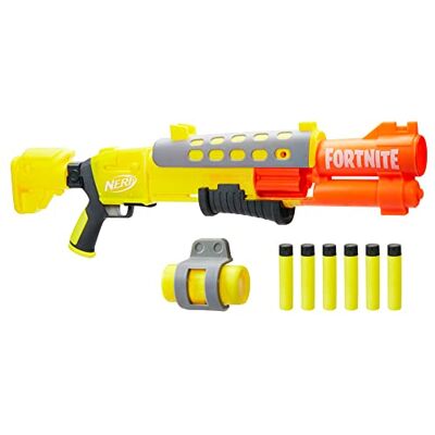 Nerf Fortnite, Legendary TAC Blaster, Yellow Glow coating, 6 darts en 6 AccuStrike Mega darts Nerf Fortnite, Legendary TAC Blaster, Yellow Glow coating, 6 darts en 6 AccuStrike Mega darts