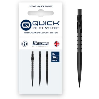 Harrows HM Grip Heavy Metal Quick Points Ryan Searle geïnspireerde dartpunten met vierkante grijpringen anti-breuk snelpuntsysteem voor snelle puntwisseling Harrows HM Grip Heavy Metal Quick Points Ryan Searle geïnspireerde dartpunten met vierkante grijpringen anti-breuk snelpuntsysteem voor snelle puntwisseling