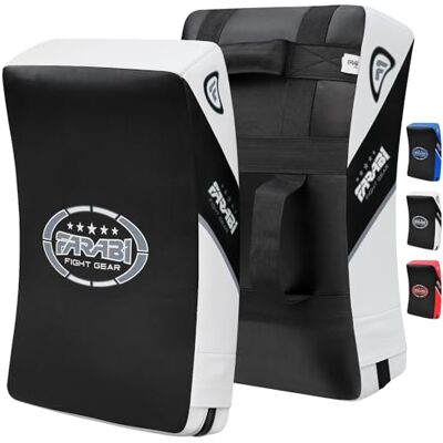 Farabi Sports Quad Curve MMA Muay Thai Arts Martiaux haken & Jab Punch Pads MMA Target Focus Punze Handschoenen Thai Strike Training Kick Shield 1 stuk Farabi Sports Quad Curve MMA Muay Thai Arts Martiaux haken & Jab Punch Pads MMA Target Focus Punze Handschoenen Thai Strike Training Kick Shield 1 stuk