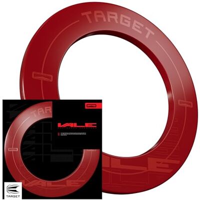 Target Darts Vale Dartbord Surround Dartbord Beschermer Ring, Compatibel met alle Steel Tip Dartborden, Rode Dart Surrounds, Gemakkelijk te installeren muurbescherming Buitenringen Target Darts Vale Dartbord Surround Dartbord Beschermer Ring, Compatibel met alle Steel Tip Dartborden, Rode Dart Surrounds, Gemakkelijk te installeren muurbescherming Buitenringen