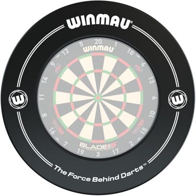 WINMAU Dartbord met contour, bedrukt, zwart WINMAU Dartbord met contour, bedrukt, zwart