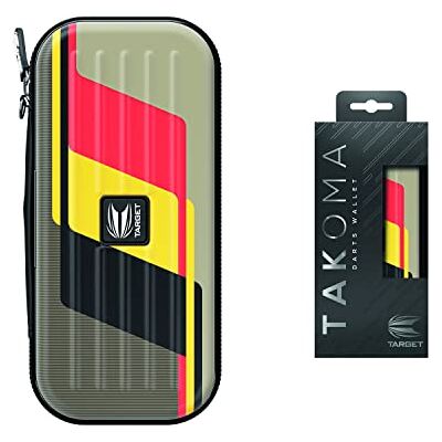 Target Darts Dimitri Van den Bergh Takoma Uniseks darttas voor volwassenen, zwart, geel en rood standaard zand Target Darts Dimitri Van den Bergh Takoma Uniseks darttas voor volwassenen, zwart, geel en rood standaard zand