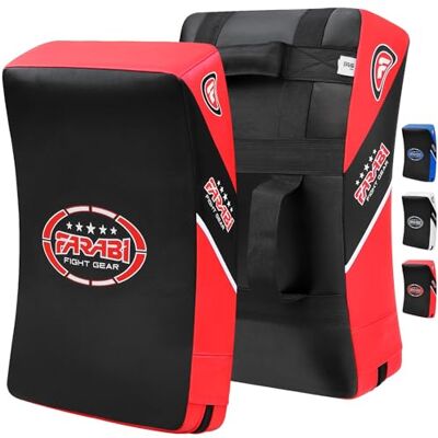 Farabi Sports Quad Curve MMA Muay Thai Arts Martiaux haken & Jab Punch Pads MMA Target Focus Punze Handschoenen Thai Strike Training Kick Shield 1 stuk Farabi Sports Quad Curve MMA Muay Thai Arts Martiaux haken & Jab Punch Pads MMA Target Focus Punze Handschoenen Thai Strike Training Kick Shield 1 stuk