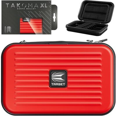 Target Darts Takoma Darthouder maat XL, rood, etui voor 6 dartpijlen, beschermende EVA-darthouder met dubbele ritssluiting, professionele dartaccessoires Target Darts Takoma Darthouder maat XL, rood, etui voor 6 dartpijlen, beschermende EVA-darthouder met dubbele ritssluiting, professionele dartaccessoires