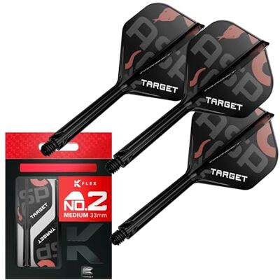Target Darts Nathan Aspinall K Flex Flights and Shaft System, Nr.2 (medium, 33 mm) Pak van 3 Kflex All In One Flights, Player Edition Darts Accessoires K-Flex Dart Stem Target Darts Nathan Aspinall K Flex Flights and Shaft System, Nr.2 (medium, 33 mm) Pak van 3 Kflex All In One Flights, Player Edition Darts Accessoires K-Flex Dart Stem