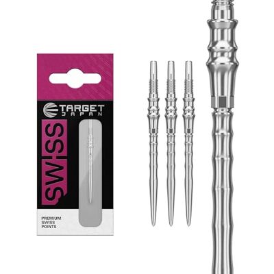 Target Darts Target Japan Premium Swiss Steel Darts Points, 3 Pack Tips Set 35MM Zilber Reservepunten voor darts, reservepunten, professionele dartbenodigdheden Target Darts Target Japan Premium Swiss Steel Darts Points, 3 Pack Tips Set 35MM Zilber Reservepunten voor darts, reservepunten, professionele dartbenodigdheden