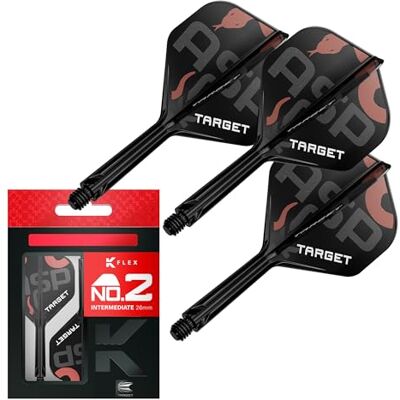 Target Darts Nathan Aspinall K Flex Flights and Shaft System, Nr.2 (Tussenliggend, 26 mm) Pak van 3 Kflex All In One Flights, Player Edition Darts Accessoires K-Flex Dart Stem Target Darts Nathan Aspinall K Flex Flights and Shaft System, Nr.2 (Tussenliggend, 26 mm) Pak van 3 Kflex All In One Flights, Player Edition Darts Accessoires K-Flex Dart Stem