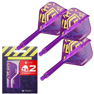 Target Darts Luke Littler World Champion K Flex Flights and Shaft System, nr. 2 The Nuke 2025 Editie Kflex, All In One Geïntegreerde Vluchten en Schachten (set van 3) Tussenmaat (26 mm) Target Darts Luke Littler World Champion K Flex Flights and Shaft System, nr. 2 The Nuke 2025 Editie Kflex, All In One Geïntegreerde Vluchten en Schachten (set van 3) Tussenmaat (26 mm)