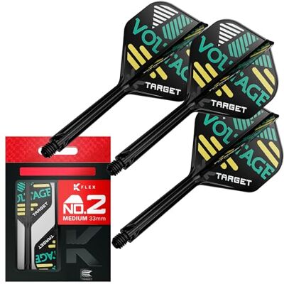 Target Darts Rob Cross K Flex Flights and Shaft System, Nr.2 (middelmatig, 33 mm) Pak van 3 Kflex All In One Flights, Player Edition Darts Accessoires K-Flex Dart Stem Target Darts Rob Cross K Flex Flights and Shaft System, Nr.2 (middelmatig, 33 mm) Pak van 3 Kflex All In One Flights, Player Edition Darts Accessoires K-Flex Dart Stem