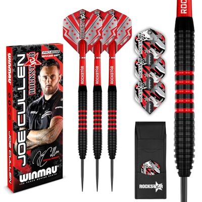 WINMAU Darts Joe Cullen Rockstar 20g messing dartset met vinnen en dartpijlen en scorekaart inbegrepen WINMAU Darts Joe Cullen Rockstar 20g messing dartset met vinnen en dartpijlen en scorekaart inbegrepen