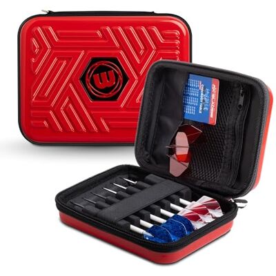 WINMAU Armor Darts Wallet Dartkoffer en accessoires, volledig gemonteerd, schokbestendig, ultra duurzaam en veilig, Rood, G2 WINMAU Armor Darts Wallet Dartkoffer en accessoires, volledig gemonteerd, schokbestendig, ultra duurzaam en veilig, Rood, G2