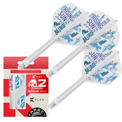 Target Darts Target Japan Rising Sun K Flex Dart Flights and Shaft System, No.2 Standard/No.6 Shape Set van 3 Kflex All In One Flight, Haruki Muramatsu Accessoires K-Flex Dart Stem Short/Intermediate/Medium Target Darts Target Japan Rising Sun K Flex Dart Flights and Shaft System, No.2 Standard/No.6 Shape Set van 3 Kflex All In One Flight, Haruki Muramatsu Accessoires K-Flex Dart Stem Short/Intermediate/Medium