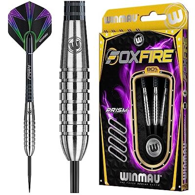 WINMAU Foxfire Wolfraam dartpijlen verkrijgbaar in 21, 22, 23, 24, 25, 26 en 28 gram met Prism vinnen en schachten. WINMAU Foxfire Wolfraam dartpijlen verkrijgbaar in 21, 22, 23, 24, 25, 26 en 28 gram met Prism vinnen en schachten.