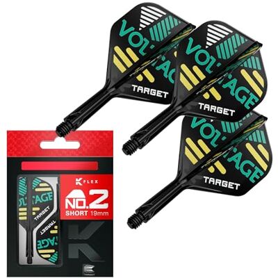 Target Darts Rob Cross K Flex Flights and Shaft System, Nr.2 (kort, 19 mm) Pak van 3 Kflex All In One Flights, Player Edition Darts Accessoires K-Flex Dart Stem Target Darts Rob Cross K Flex Flights and Shaft System, Nr.2 (kort, 19 mm) Pak van 3 Kflex All In One Flights, Player Edition Darts Accessoires K-Flex Dart Stem