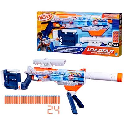 Nerf Loadout Arctic Zerostriker, blaster en darts N1 Nerf Loadout Arctic Zerostriker, blaster en darts N1