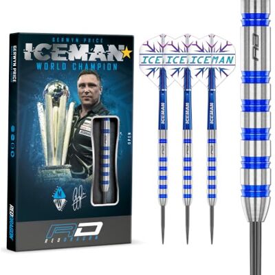 Dragon Gerwyn Price Iceman Challenger Professionele wolfraam darts met vinnen en schachten Dragon Gerwyn Price Iceman Challenger Professionele wolfraam darts met vinnen en schachten