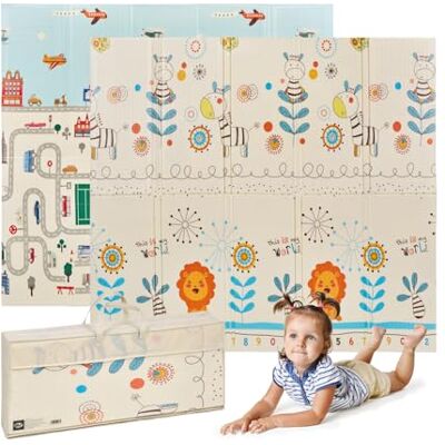 ms Fancy Babyspeelmat, dubbelzijdig, dikke bekleding, 1,5 cm dik, opvouwbaar, met draagtas, 180 x 200 cm ms Fancy Babyspeelmat, dubbelzijdig, dikke bekleding, 1,5 cm dik, opvouwbaar, met draagtas, 180 x 200 cm