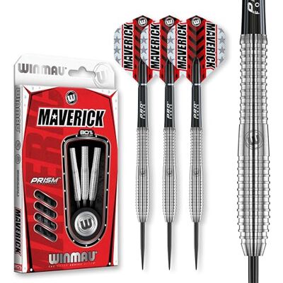 WINMAU Maverick Professionele wolfraam dartset met vleugels en schachten 21-25 g WINMAU Maverick Professionele wolfraam dartset met vleugels en schachten 21-25 g