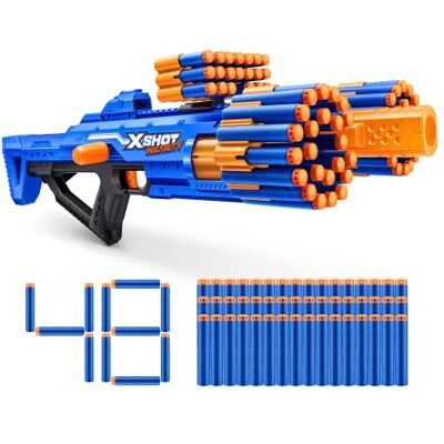 XSHOT ZURU Insanity Bezerko met 84 darts, Air Pocket technologie darts en dartopslag, buitenspeelgoed voor jongens en meisjes, jongeren en volwassenen XSHOT ZURU Insanity Bezerko met 84 darts, Air Pocket technologie darts en dartopslag, buitenspeelgoed voor jongens en meisjes, jongeren en volwassenen