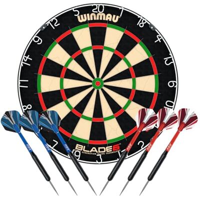 WINMAU Blade 6 stalen dartpijlen inclusief darts, vinnen en schachten (stem) WINMAU Blade 6 stalen dartpijlen inclusief darts, vinnen en schachten (stem)