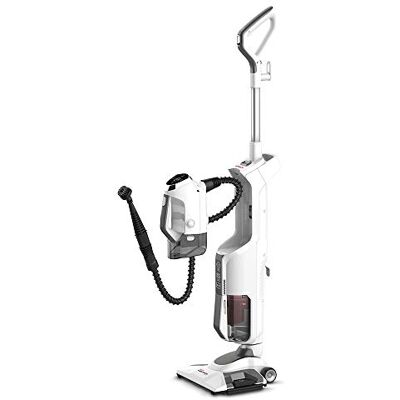 Polti Vaporetto 3 Clean, stoombezem zonder zak, 3-in-1, 12 accessoires inbegrepen, handstofzuiger, verwarming in 30 seconden, maximaal vermogen van 1800 W, wit en grijs Polti Vaporetto 3 Clean, stoombezem zonder zak, 3-in-1, 12 accessoires inbegrepen, handstofzuiger, verwarming in 30 seconden, maximaal vermogen van 1800 W, wit en grijs