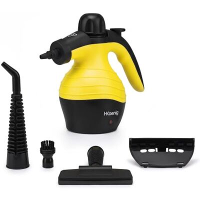 H.Koenig NV60 Handstoomreiniger, 4,2 bar, 250 ml, draagbaar, compact, ergonomisch, krachtig 1000 W, 6 multifunctionele accessoires H.Koenig NV60 Handstoomreiniger, 4,2 bar, 250 ml, draagbaar, compact, ergonomisch, krachtig 1000 W, 6 multifunctionele accessoires