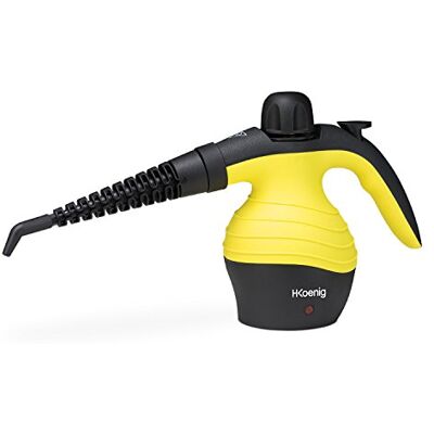 H.Koenig NV60 Handstoomreiniger, 4,2 bar, 250 ml, draagbaar, compact, ergonomisch, krachtig 1000 W, 6 multifunctionele accessoires H.Koenig NV60 Handstoomreiniger, 4,2 bar, 250 ml, draagbaar, compact, ergonomisch, krachtig 1000 W, 6 multifunctionele accessoires