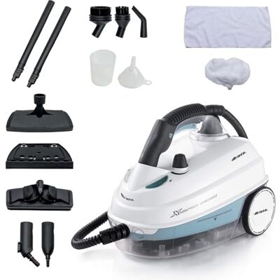 Ariete 4146 XVapor Deluxe verrijdbare stoomreiniger, 5 bar, geïntegreerd opbergvak voor accessoires, gebruiksduur tot 55 minuten, 6 m lange kabel, wit Ariete 4146 XVapor Deluxe verrijdbare stoomreiniger, 5 bar, geïntegreerd opbergvak voor accessoires, gebruiksduur tot 55 minuten, 6 m lange kabel, wit