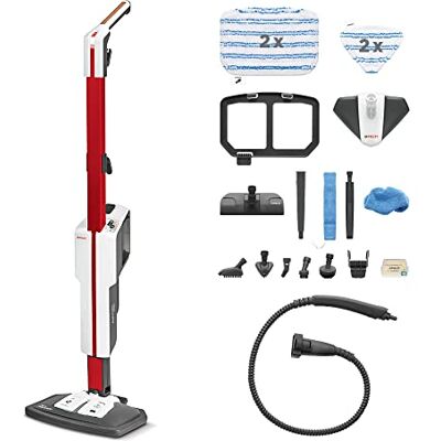 Polti Vaporetto SV650_Style, stoomreiniger met geïntegreerde draagbare reiniger, met extra stoomfunctie, 19 accessoires, handvat met kurkinzetstukken, verticale parkeerplaats, rood Polti Vaporetto SV650_Style, stoomreiniger met geïntegreerde draagbare reiniger, met extra stoomfunctie, 19 accessoires, handvat met kurkinzetstukken, verticale parkeerplaats, rood