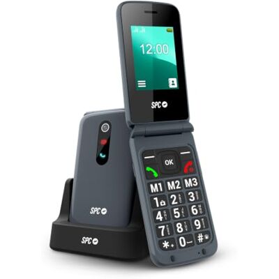 SPC STELLA 2 Senior mobiele telefoon, grote toetsen, oplaadstation Eenvoudige, SOS-knop, 3 directe geheugentoetsen, configuratie op afstand, compatibel met gehoorapparaten, 2,4 inch display SPC STELLA 2 Senior mobiele telefoon, grote toetsen, oplaadstation Eenvoudige, SOS-knop, 3 directe geheugentoetsen, configuratie op afstand, compatibel met gehoorapparaten, 2,4 inch display
