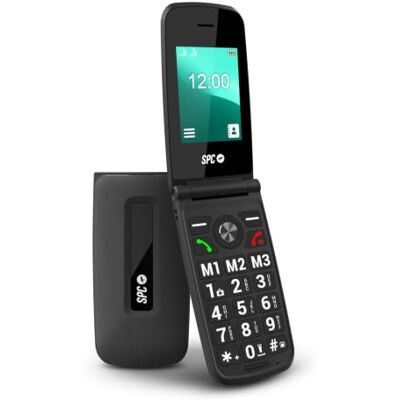 SPC TITAN Senior klaptelefoon, grote toetsen, zwart Eenvoudig, luide beltoon 100 dB, configuratie op afstand, slimme beltonen/meldingen, 2 directe geheugentoetsen SPC TITAN Senior klaptelefoon, grote toetsen, zwart Eenvoudig, luide beltoon 100 dB, configuratie op afstand, slimme beltonen/meldingen, 2 directe geheugentoetsen