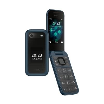Nokia HMD Global 2660 mobiele telefoon 4G Dual Sim, 2,8 inch display, grote knoppen, SOS-knop, camera, Bluetooth, draadloze FM-radio en MP3-speler, grote accu, blauw, Italië Nokia HMD Global 2660 mobiele telefoon 4G Dual Sim, 2,8 inch display, grote knoppen, SOS-knop, camera, Bluetooth, draadloze FM-radio en MP3-speler, grote accu, blauw, Italië