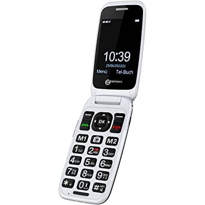 Geemarc CL8700 4G versterkte mobiele telefoon met grote knoppen, SOS-functie en geheugentoetsen voor senioren, geschikt voor doven, ontgrendeld en Bluetooth Geemarc CL8700 4G versterkte mobiele telefoon met grote knoppen, SOS-functie en geheugentoetsen voor senioren, geschikt voor doven, ontgrendeld en Bluetooth