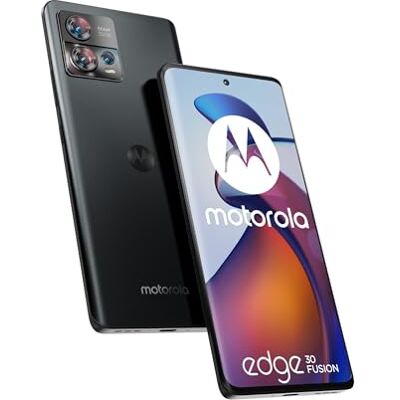 Motorola Moto Edge 30 Fusion (50 MP camera, 5G display, 6,5 inch 144 Hz OLED FHD+, Qualcomm Snapdragon 888+, 4400 mAh batterij, 8/128 GB, Dual SIM, Android 12, inclusief hoes), zwarte kwarts Motorola Moto Edge 30 Fusion (50 MP camera, 5G display, 6,5 inch 144 Hz OLED FHD+, Qualcomm Snapdragon 888+, 4400 mAh batterij, 8/128 GB, Dual SIM, Android 12, inclusief hoes), zwarte kwarts