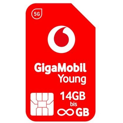 Vodafone GigaMobil Young Triple SIM Kies je mobiele tarief van 14 GB tot onbeperkt GB Meer continue gegevens 5G-netwerk Telefoon Flat Europese roaming Vodafone GigaMobil Young Triple SIM Kies je mobiele tarief van 14 GB tot onbeperkt GB Meer continue gegevens 5G-netwerk Telefoon Flat Europese roaming