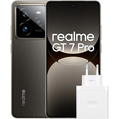 realme GT 7 Pro 5G Smartphone, 12 + 256 GB, Snapdragon® 8 Elite-chip, ultraheldere AI-camera, RealWorld Eco²-display, 6500 mAh titanium batterij, Galaxy Grey, Amazon Exclusive realme GT 7 Pro 5G Smartphone, 12 + 256 GB, Snapdragon® 8 Elite-chip, ultraheldere AI-camera, RealWorld Eco²-display, 6500 mAh titanium batterij, Galaxy Grey, Amazon Exclusive