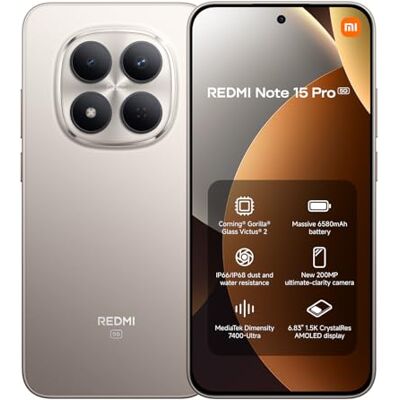 Xiaomi Redmi Note 15 Pro 5G 256GB/8GB Dual SIM Cinzento Titânio Xiaomi Redmi Note 15 Pro 5G 256GB/8GB Dual SIM Cinzento Titânio