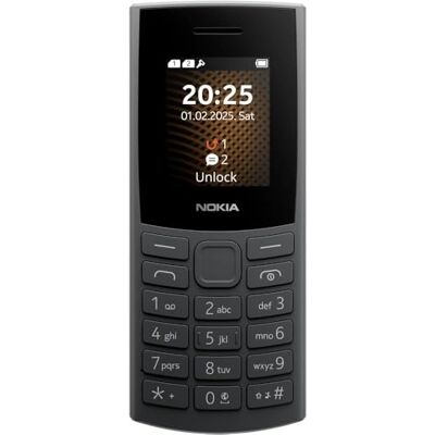 Nokia 105 4G 2e editie (2024) (1,8 inch display, afneembare 1450 mAh batterij, 48 MB RAM/128 MB ROM, uitbreidbaar geheugen, Bluetooth 5.0, USB Type-C, 3,5 mm jackstekker, Dual SIM, IP54, FM-radio Nokia 105 4G 2e editie (2024) (1,8 inch display, afneembare 1450 mAh batterij, 48 MB RAM/128 MB ROM, uitbreidbaar geheugen, Bluetooth 5.0, USB Type-C, 3,5 mm jackstekker, Dual SIM, IP54, FM-radio