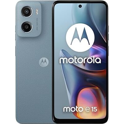 Motorola Moto E15 (2/64 GB, 32 MP camera + flikkervrije sensor, 6,67 inch HD+ 90 Hz display Corning Gorilla Glass 3, 5200 mAh, MediaTek Helio G81 Extreme, Android 14 GB Edition), Misty Blue Motorola Moto E15 (2/64 GB, 32 MP camera + flikkervrije sensor, 6,67 inch HD+ 90 Hz display Corning Gorilla Glass 3, 5200 mAh, MediaTek Helio G81 Extreme, Android 14 GB Edition), Misty Blue