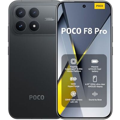 Xiaomi POCO F8 Pro Smartphone 12 + 256 GB Denim Black 6210 mAh (type 6,59 inch 120 Hz AMOLED-display, 50 MP drievoudige camera 60 mm telefoon, geluid door Bose, Flagship Snapdragon 8 Elite Xiaomi POCO F8 Pro Smartphone 12 + 256 GB Denim Black 6210 mAh (type 6,59 inch 120 Hz AMOLED-display, 50 MP drievoudige camera 60 mm telefoon, geluid door Bose, Flagship Snapdragon 8 Elite