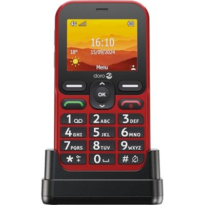 Doro Leva L10 mobiele telefoon, ontgrendeld, senioren, groot landschapsscherm, krachtig geluid, camera, ondersteuningsknop met GPS-locatie, basistelefoon zonder internet (rood) Doro Leva L10 mobiele telefoon, ontgrendeld, senioren, groot landschapsscherm, krachtig geluid, camera, ondersteuningsknop met GPS-locatie, basistelefoon zonder internet (rood)