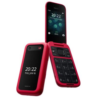 Nokia hmdglobal 2660 4G Dual SIM mobiele telefoon, 2,8 inch display, grote toetsen, SOS-knop, camera, bluetooth, draadloze FM-radio en mp3-speler, grote batterij, rood, Italië Nokia hmdglobal 2660 4G Dual SIM mobiele telefoon, 2,8 inch display, grote toetsen, SOS-knop, camera, bluetooth, draadloze FM-radio en mp3-speler, grote batterij, rood, Italië