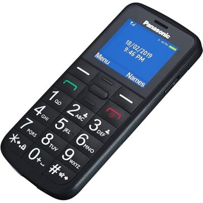 Panasonic KX-TU110EXB 2G ontgrendelde mobiele telefoon voor senioren zonder abonnement, dual sim, zaklampfunctie, grote toetsen, compatibel met gehoorapparaten, SOS-functie, zwart Panasonic KX-TU110EXB 2G ontgrendelde mobiele telefoon voor senioren zonder abonnement, dual sim, zaklampfunctie, grote toetsen, compatibel met gehoorapparaten, SOS-functie, zwart