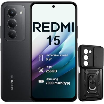 XIAOMI Redmi 15 Smartphone 2025 Nieuw – display 6,9 inch 144 Hz Dubbele camera 50 MP 7000 mAh 4 GB 128 GB 5G Zwart XIAOMI Redmi 15 Smartphone 2025 Nieuw – display 6,9 inch 144 Hz Dubbele camera 50 MP 7000 mAh 4 GB 128 GB 5G Zwart