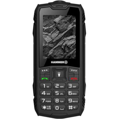 Hammer H Rock Draagbare telefoon, onbreekbaar, ontgrendeld, IP68, duurzaam, waterdicht, schokbestendig, dual sim, batterij 1800 mAh, grote toetsen, FM-radio, MP3, camera, zaklamp, zwart Hammer H Rock Draagbare telefoon, onbreekbaar, ontgrendeld, IP68, duurzaam, waterdicht, schokbestendig, dual sim, batterij 1800 mAh, grote toetsen, FM-radio, MP3, camera, zaklamp, zwart