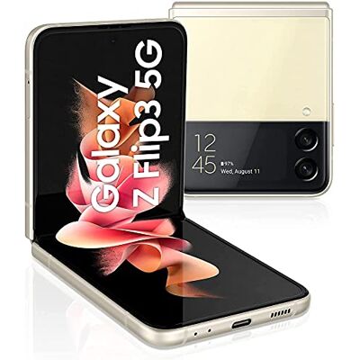 Samsung Galaxy Z Flip3 5G (6.7 Inch) opvouwbare mobiele telefoon geen contract, 1.9 Inch groot scherm aan de voorkant, 128 GB intern geheugen, 8 GB RAM, crème Samsung Galaxy Z Flip3 5G (6.7 Inch) opvouwbare mobiele telefoon geen contract, 1.9 Inch groot scherm aan de voorkant, 128 GB intern geheugen, 8 GB RAM, crème