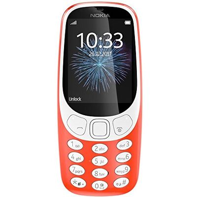 Nokia 3310 A00028302 Single SIM Retro mobiele telefoon warmrood Nokia 3310 A00028302 Single SIM Retro mobiele telefoon warmrood