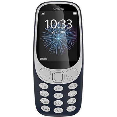 Nokia 3310 2G mobiele telefoon (2,4 inch kleurendisplay, 2MP camera, Bluetooth, radio, MP3-speler, Single Sim) donkerblauw Nokia 3310 2G mobiele telefoon (2,4 inch kleurendisplay, 2MP camera, Bluetooth, radio, MP3-speler, Single Sim) donkerblauw